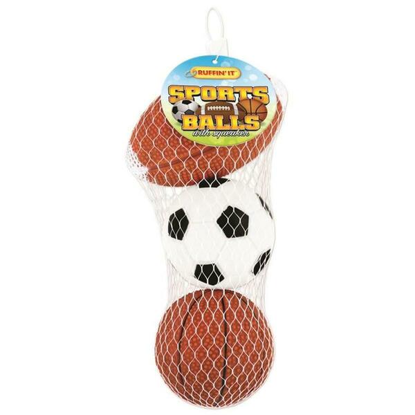 Rhode Island Textile Vinyl Sports Ball Pet Toy, 3PK 4767414
